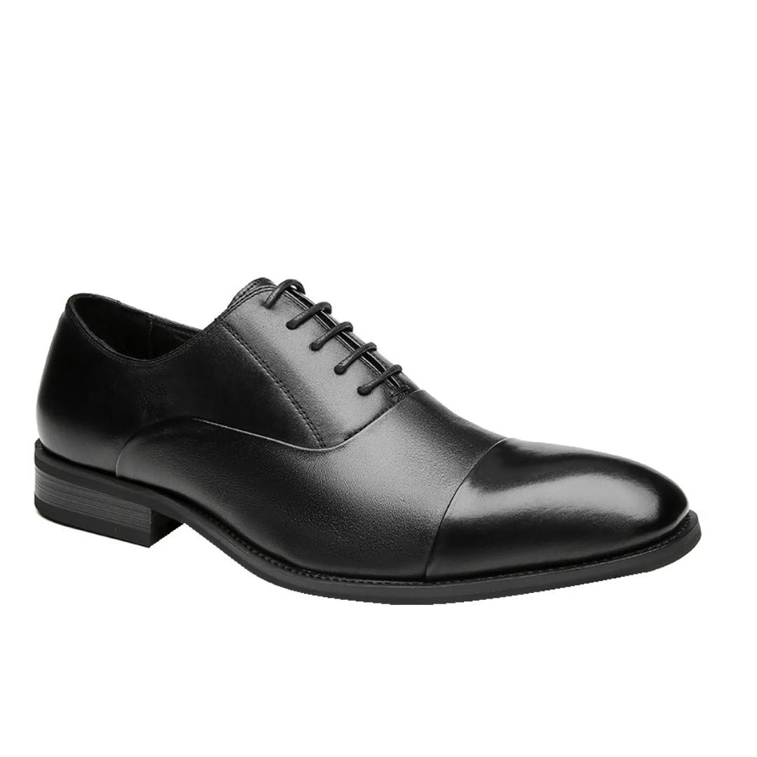 Classic Leather Shoes. - Black
