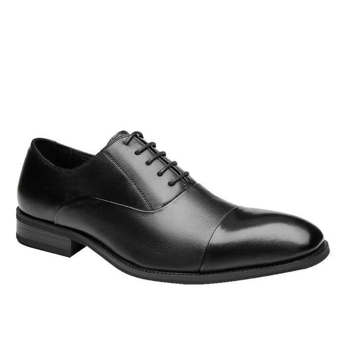 Classic Leather Shoes. - Black