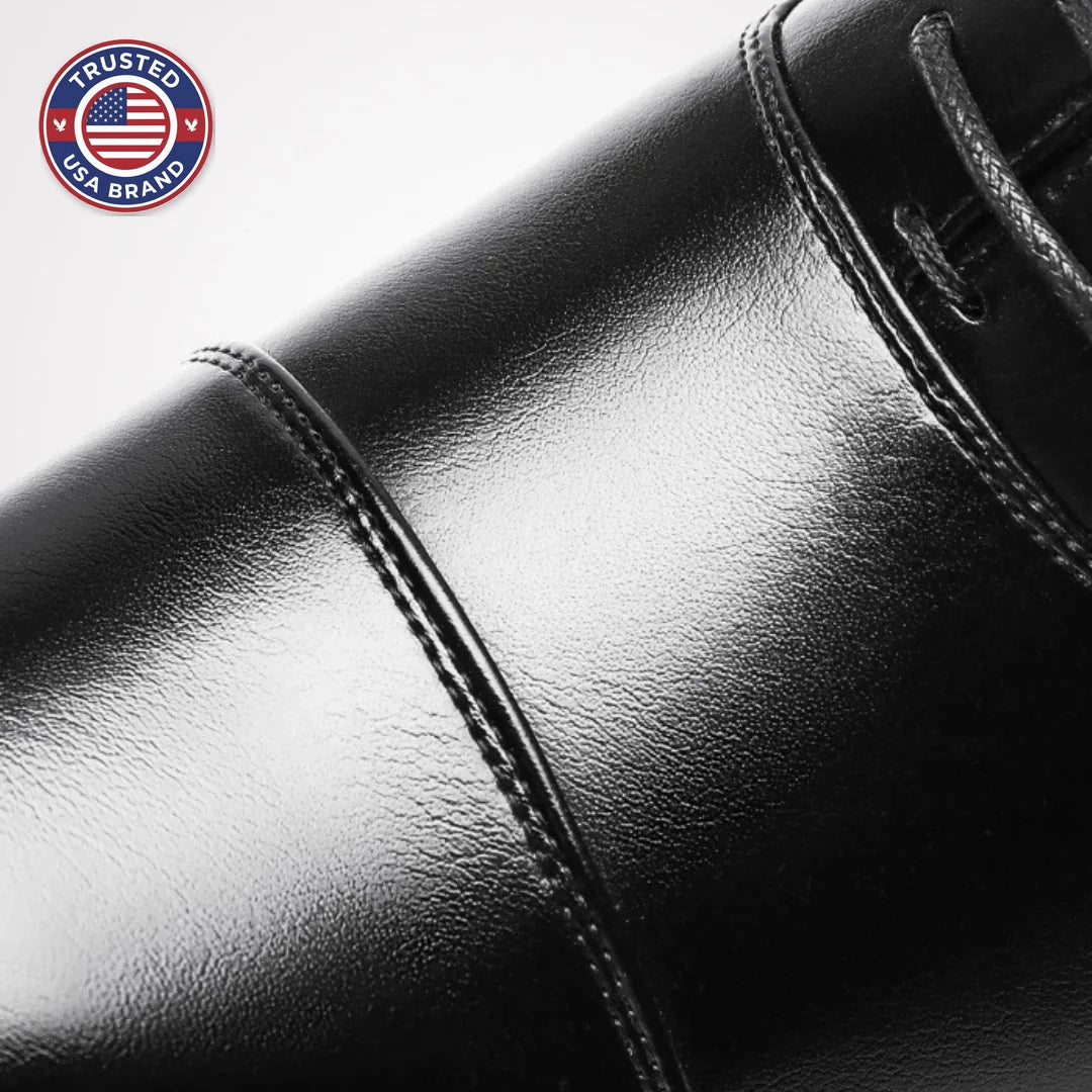 Classic Leather Shoes. - Black