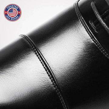 Classic Leather Shoes. - Black