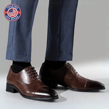 Classic Leather Shoes. - Black
