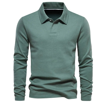 Women's knit button-front winter collared blouse - Beige