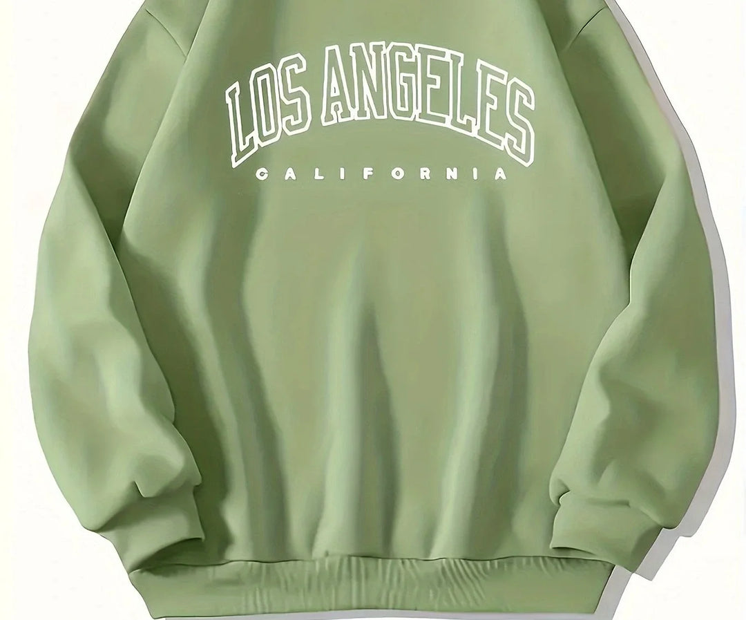 Women's crewneck winter Christmas sweater in Matcha