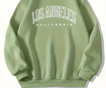 Women's crewneck winter Christmas sweater in Matcha