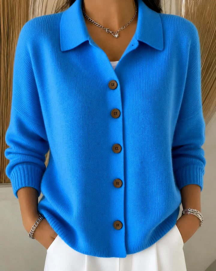 Button Collar Winter Cardigan