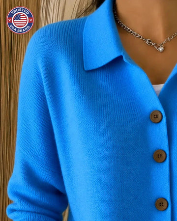 Button Collar Winter Cardigan