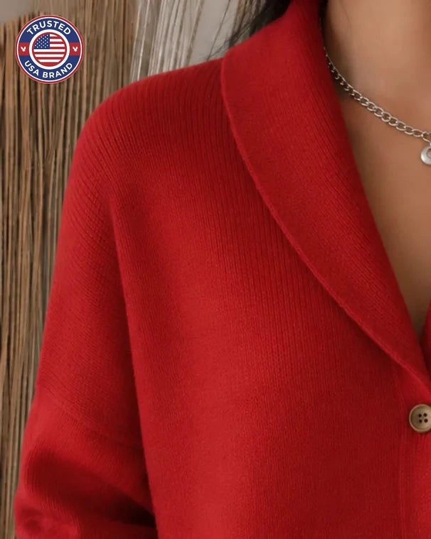 Button Collar Winter Cardigan