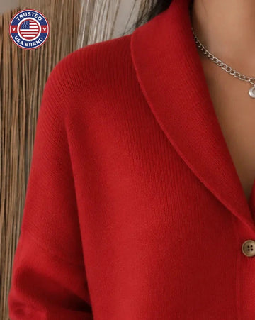 Button Collar Winter Cardigan