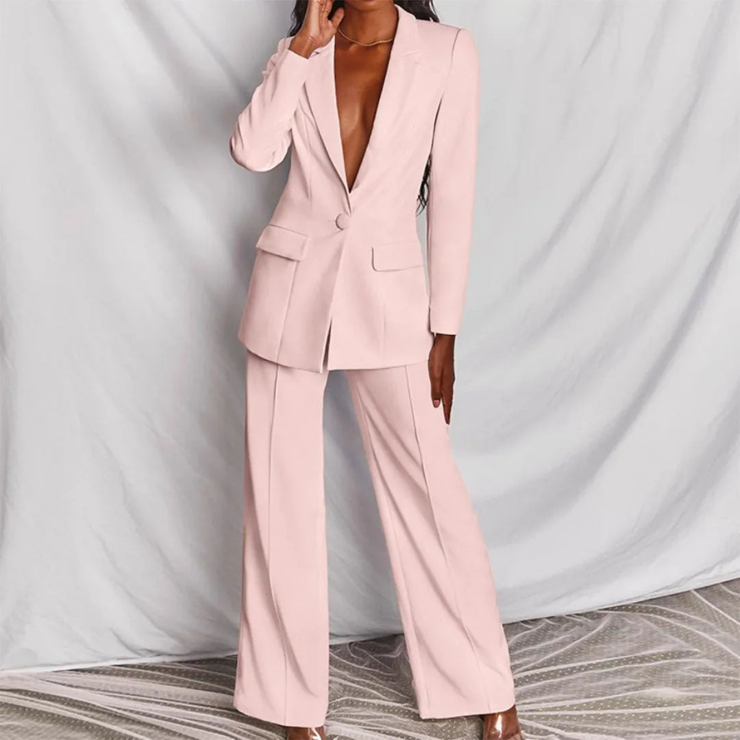 Chic Winter Blazer & Trousers Set