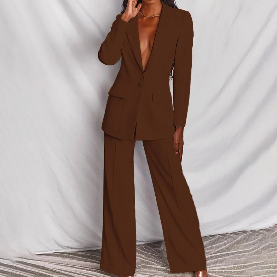 Chic Winter Blazer & Trousers Set