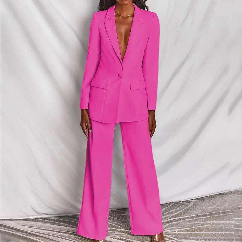Chic Winter Blazer & Trousers Set