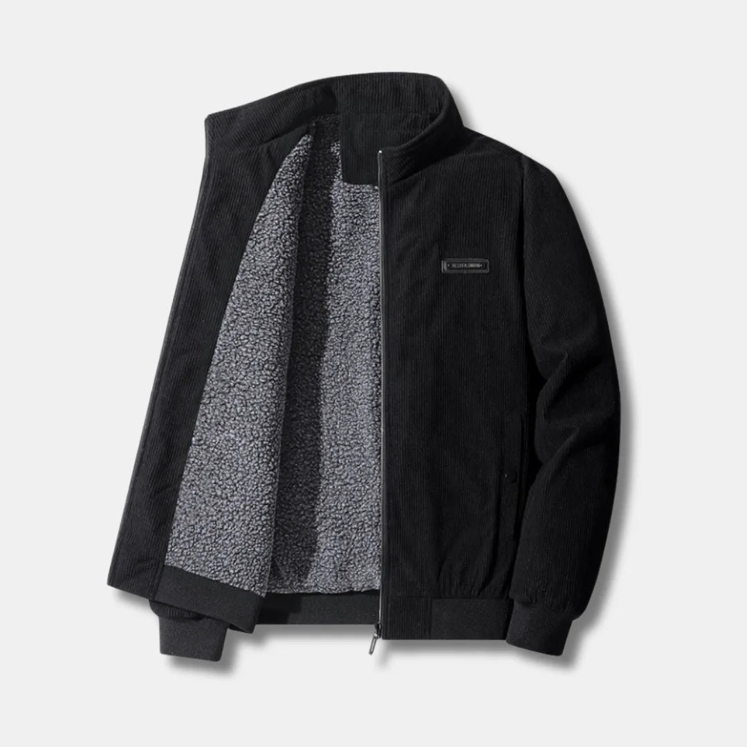 Corduroy Winter Jacket with Warm Sherpa Lining