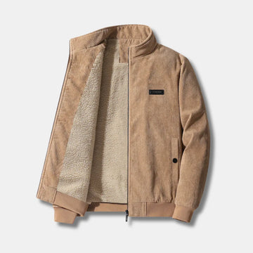 Corduroy Winter Jacket with Warm Sherpa Lining