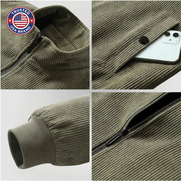 Corduroy Winter Jacket with Warm Sherpa Lining
