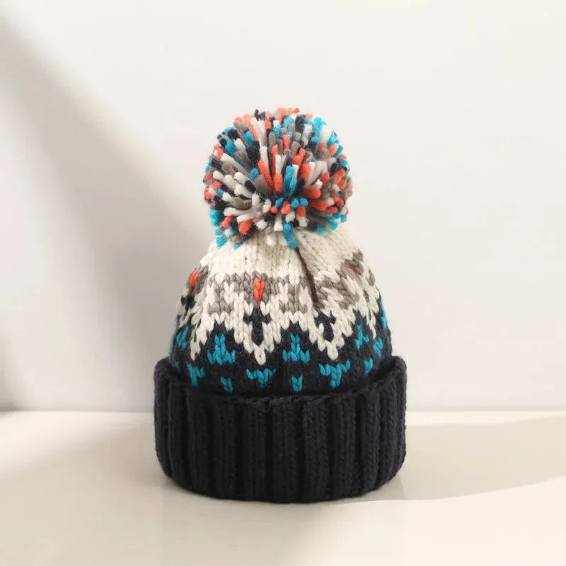 Cozy Snowflake Pom Winter Beanie