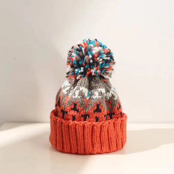 Cozy Snowflake Pom Winter Beanie