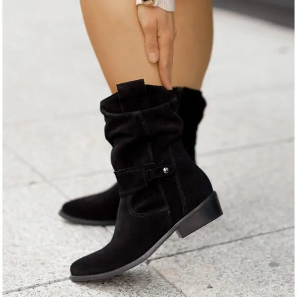 Elegant Ankle Winter Boots with Zipper Closure