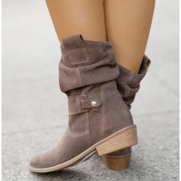 Elegant Ankle Winter Boots with Zipper Closure