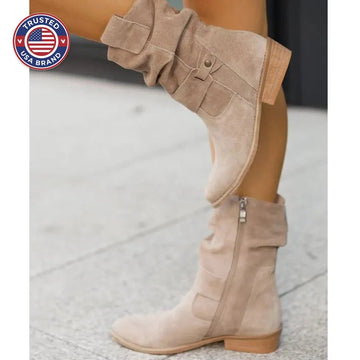Elegant Ankle Winter Boots with Zipper Closure