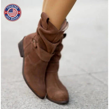 Elegant Ankle Winter Boots with Zipper Closure