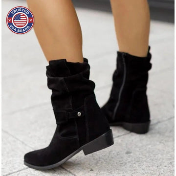 Elegant Ankle Winter Boots with Zipper Closure