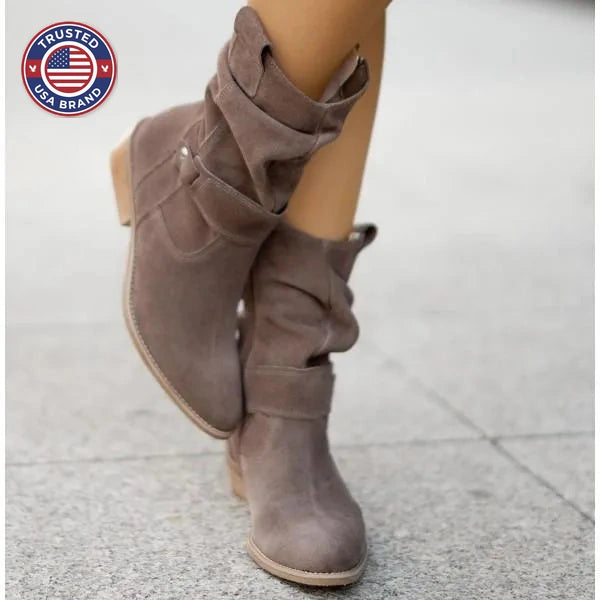 Elegant Ankle Winter Boots with Zipper Closure