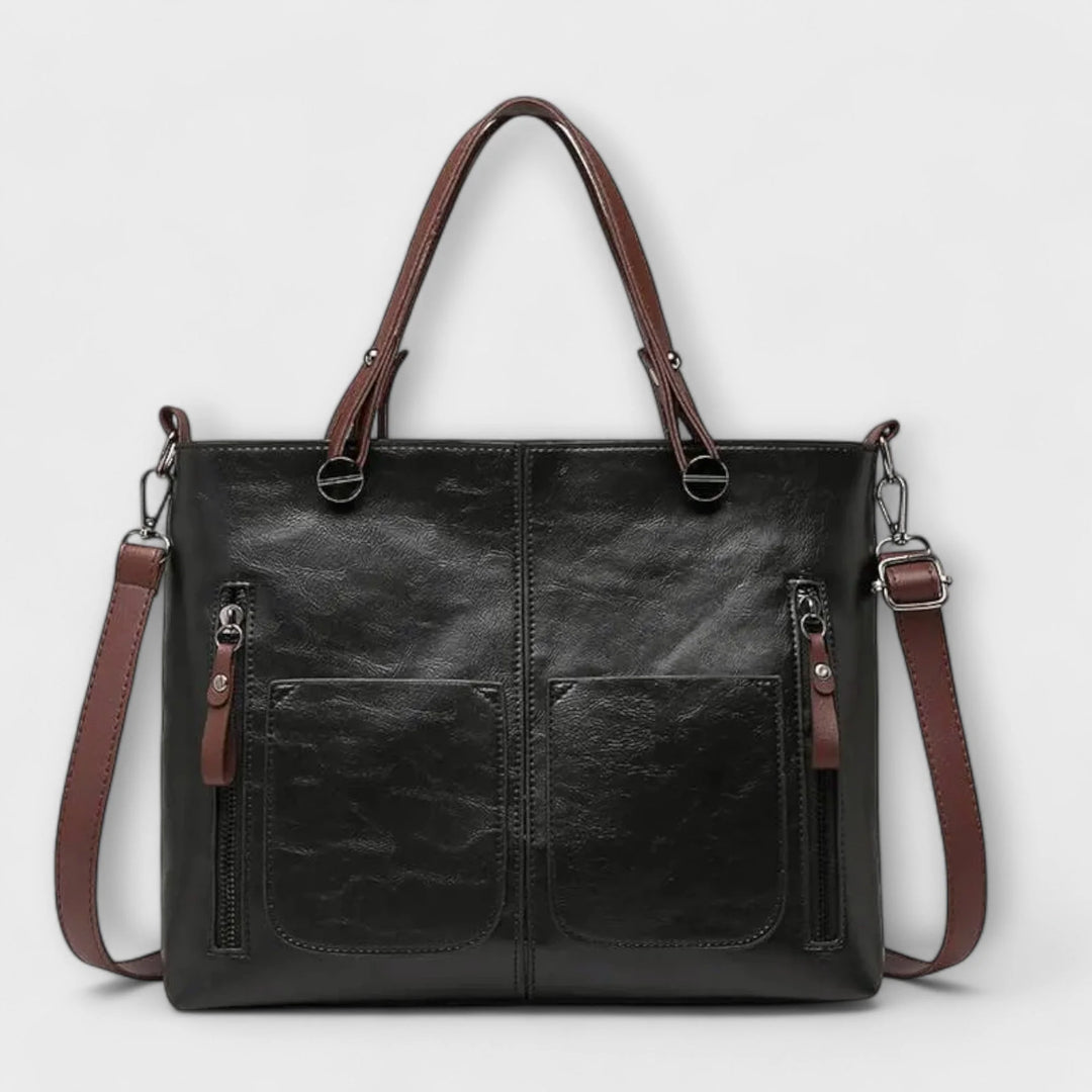 Elegant Leather Bag - Brown
