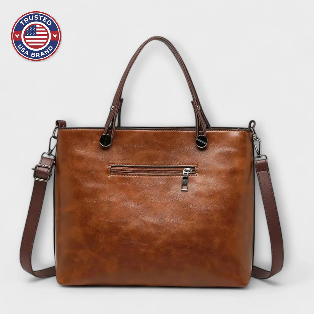 Elegant Leather Bag - Brown
