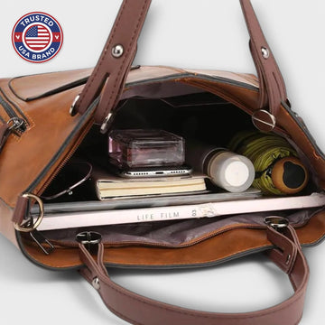 Elegant Leather Bag - Brown