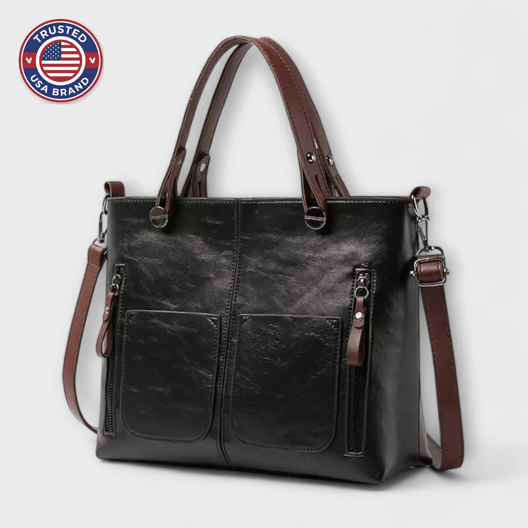 Elegant Leather Bag - Brown