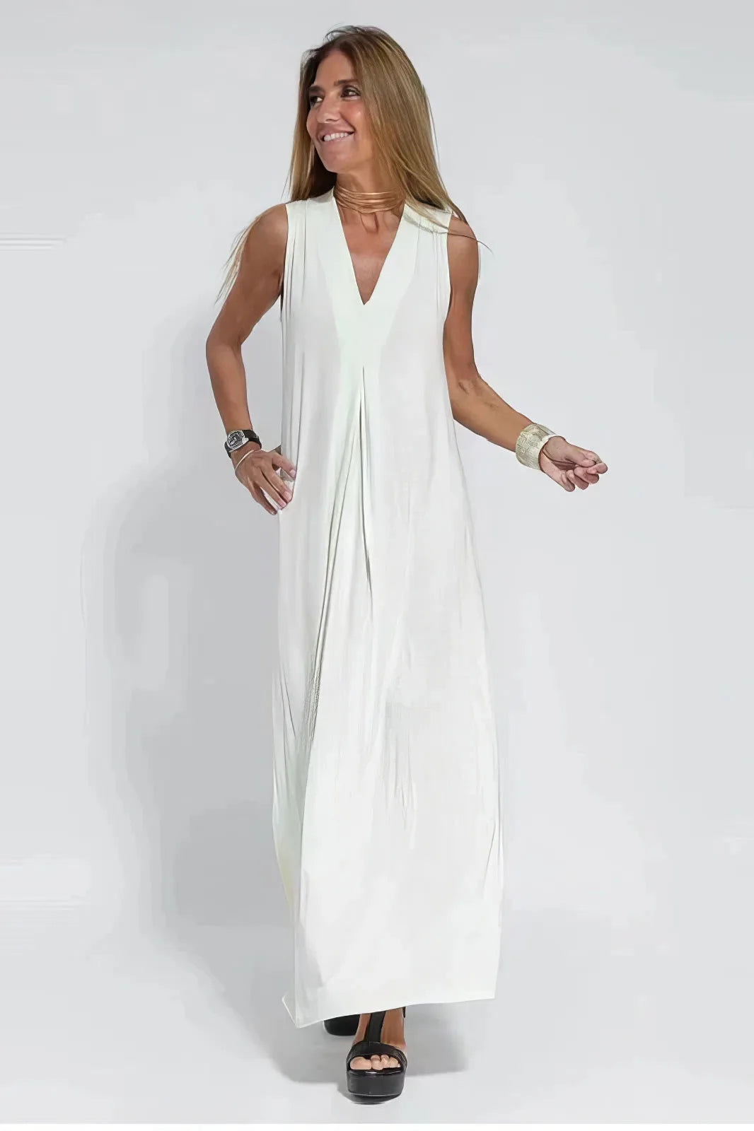 Elegant Long Winter Dress with Coordinated Cardigan