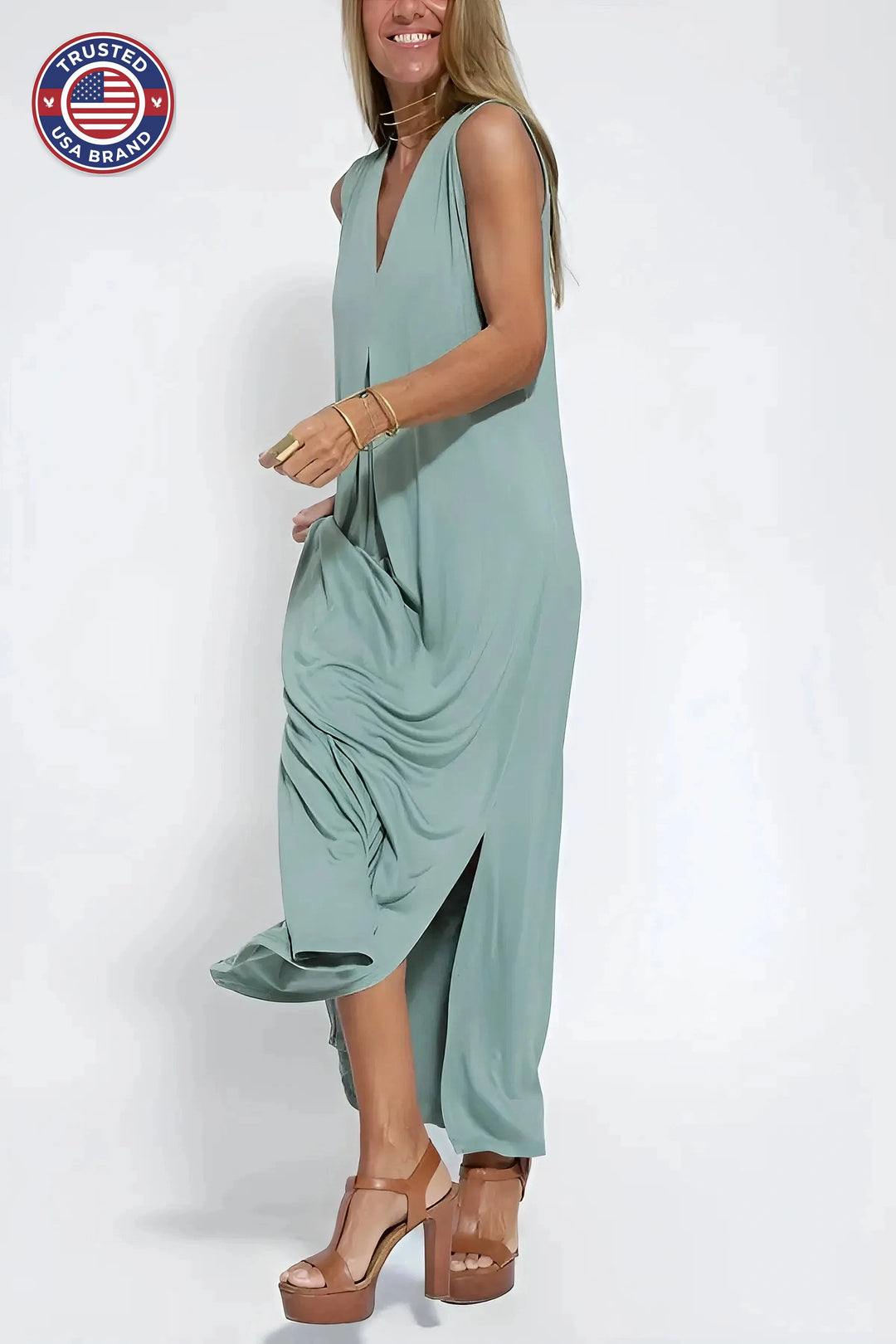 Elegant Long Winter Dress with Coordinated Cardigan