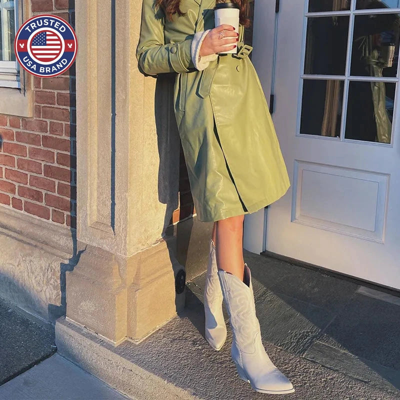 Elegant Metallic Winter Cowboy Boots