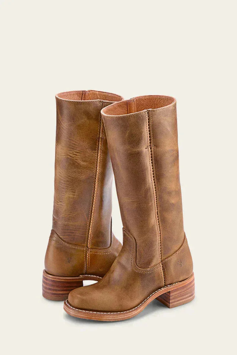 Knee-High Winter Boots with Slim Fit and Structured Sole