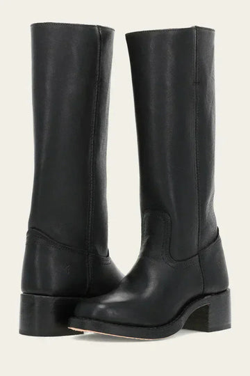 Knee-High Winter Boots with Slim Fit and Structured Sole