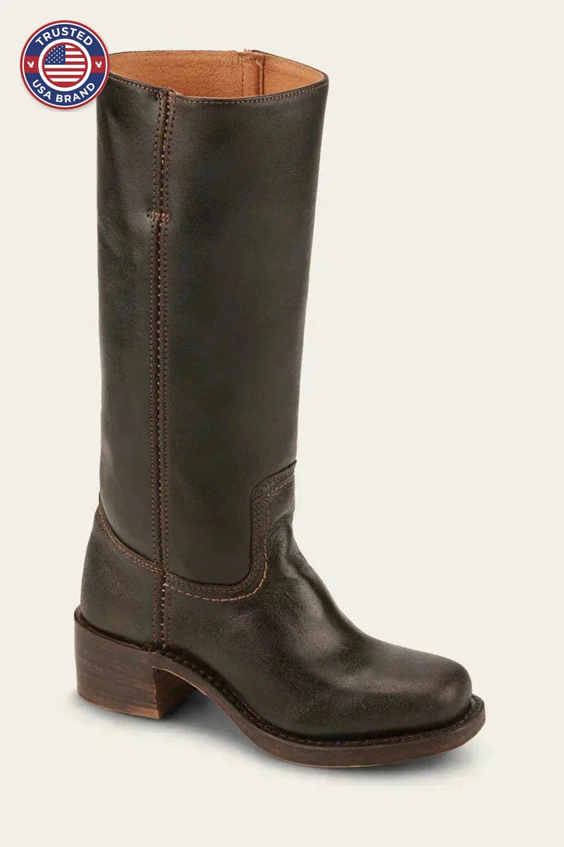 Knee-High Winter Boots with Slim Fit and Structured Sole