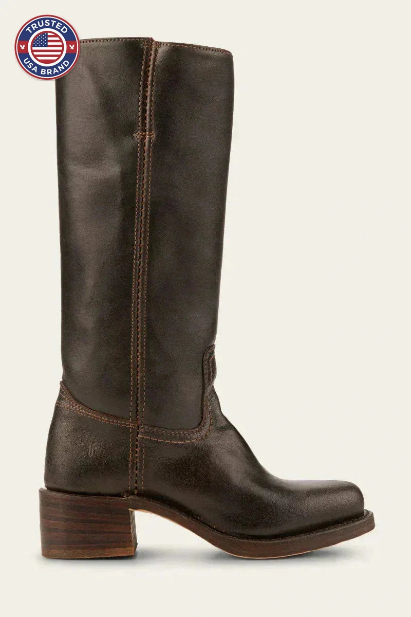 Knee-High Winter Boots with Slim Fit and Structured Sole