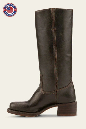 Knee-High Winter Boots with Slim Fit and Structured Sole