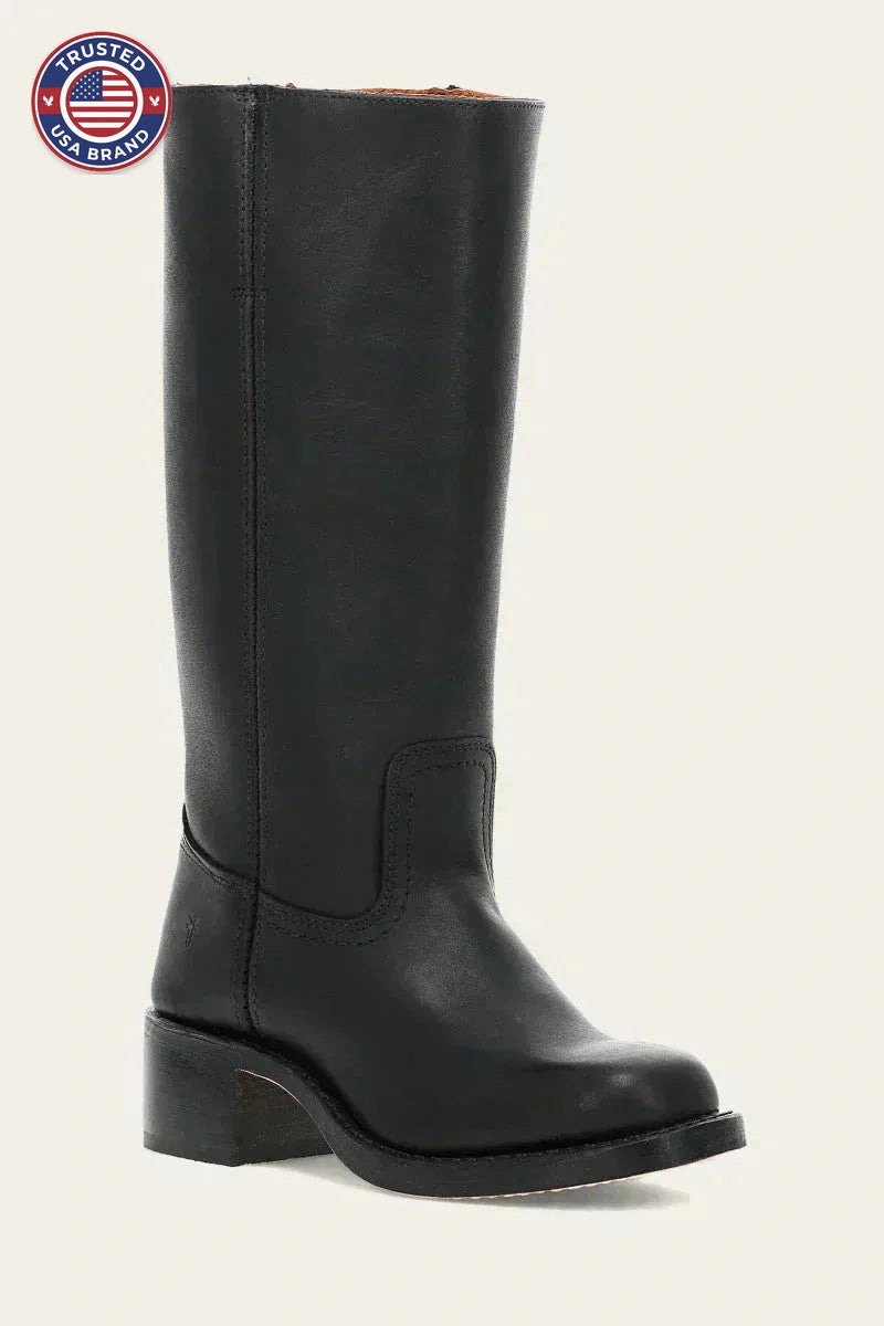 Knee-High Winter Boots with Slim Fit and Structured Sole