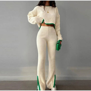 Knitted Winter Two-Piece Set – Stylish & Comfortable
