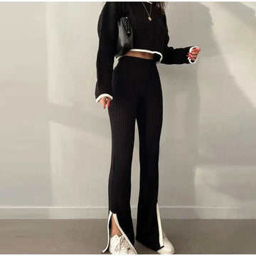 Knitted Winter Two-Piece Set – Stylish & Comfortable