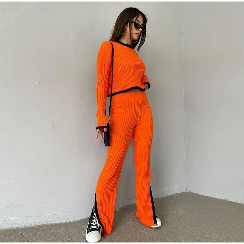 Knitted Winter Two-Piece Set – Stylish & Comfortable
