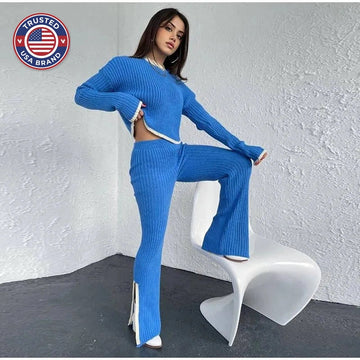Knitted Winter Two-Piece Set – Stylish & Comfortable