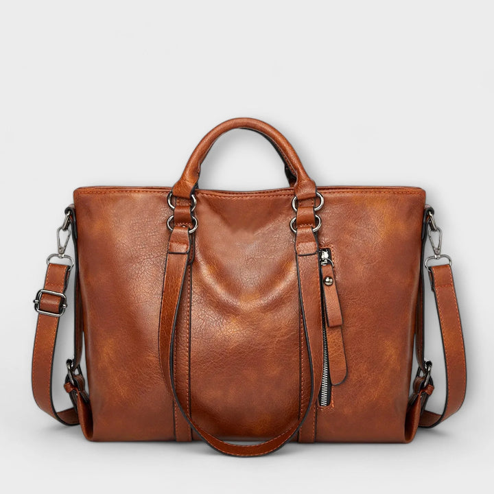 Large Leather Bag - Brown