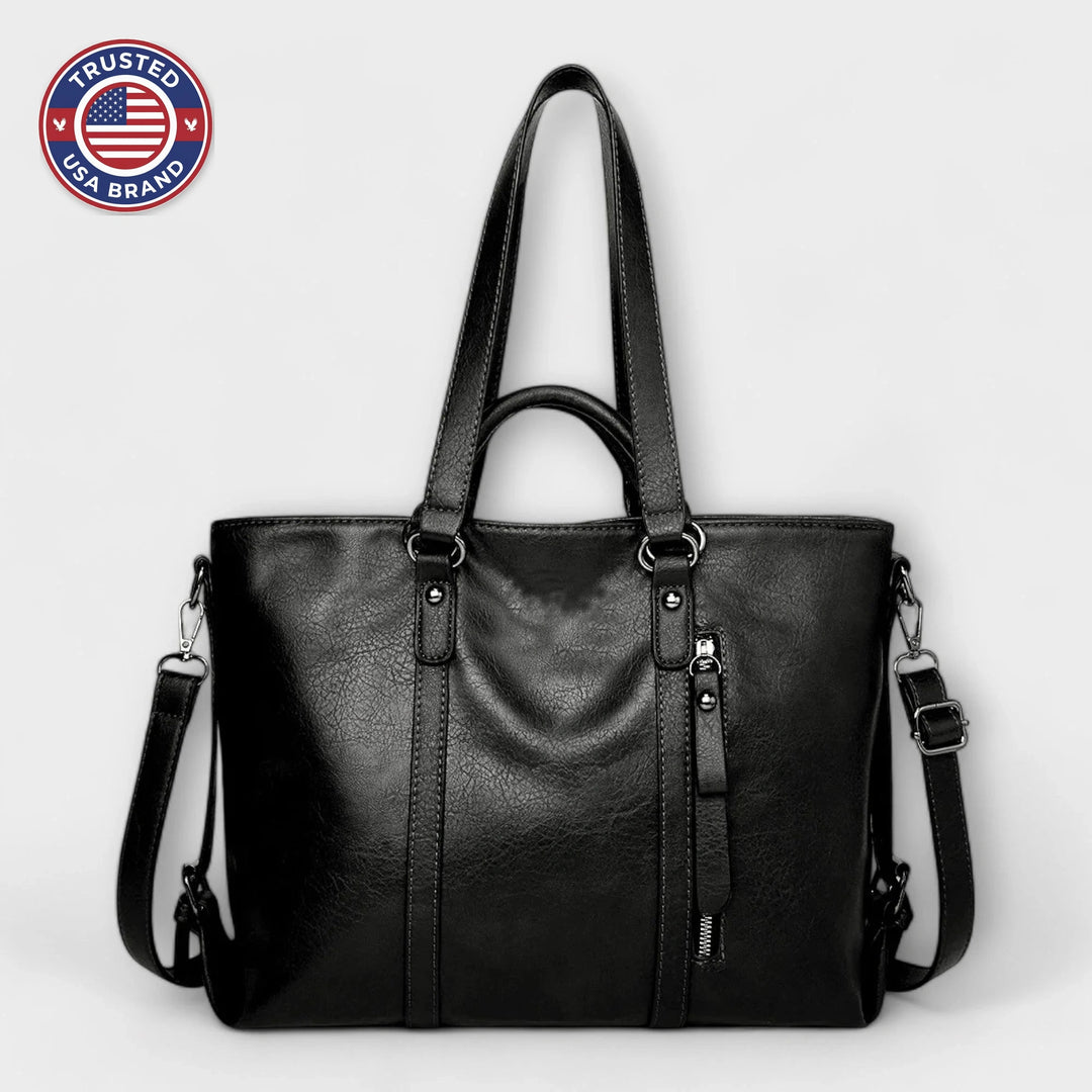 Large Leather Bag - Brown