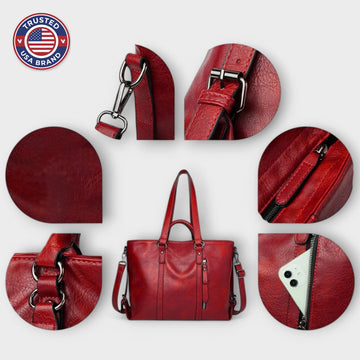 Large Leather Bag - Brown