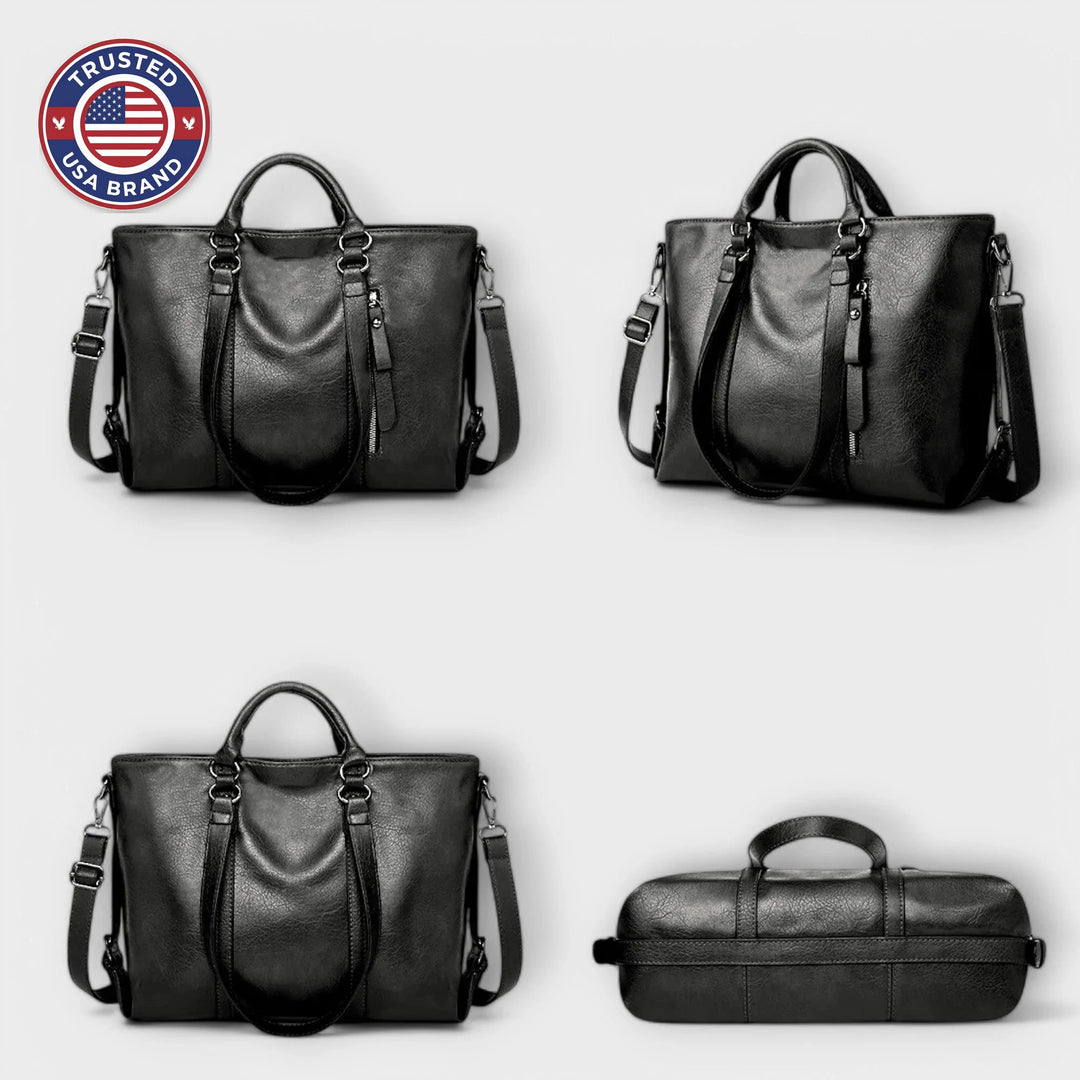 Large Leather Bag - Brown