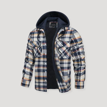 Plaid Flannel Winter Jacket with Hood