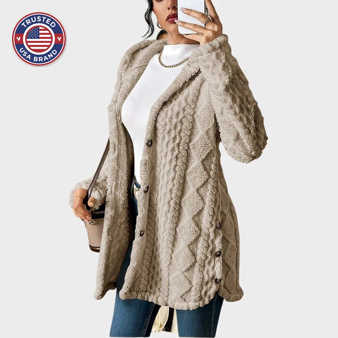 Plush Hooded Winter Cardigan