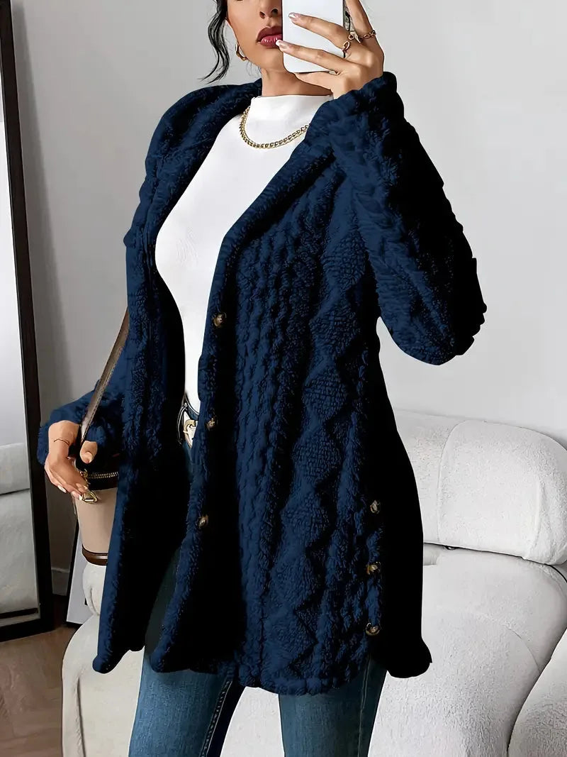 Plush Hooded Winter Cardigan